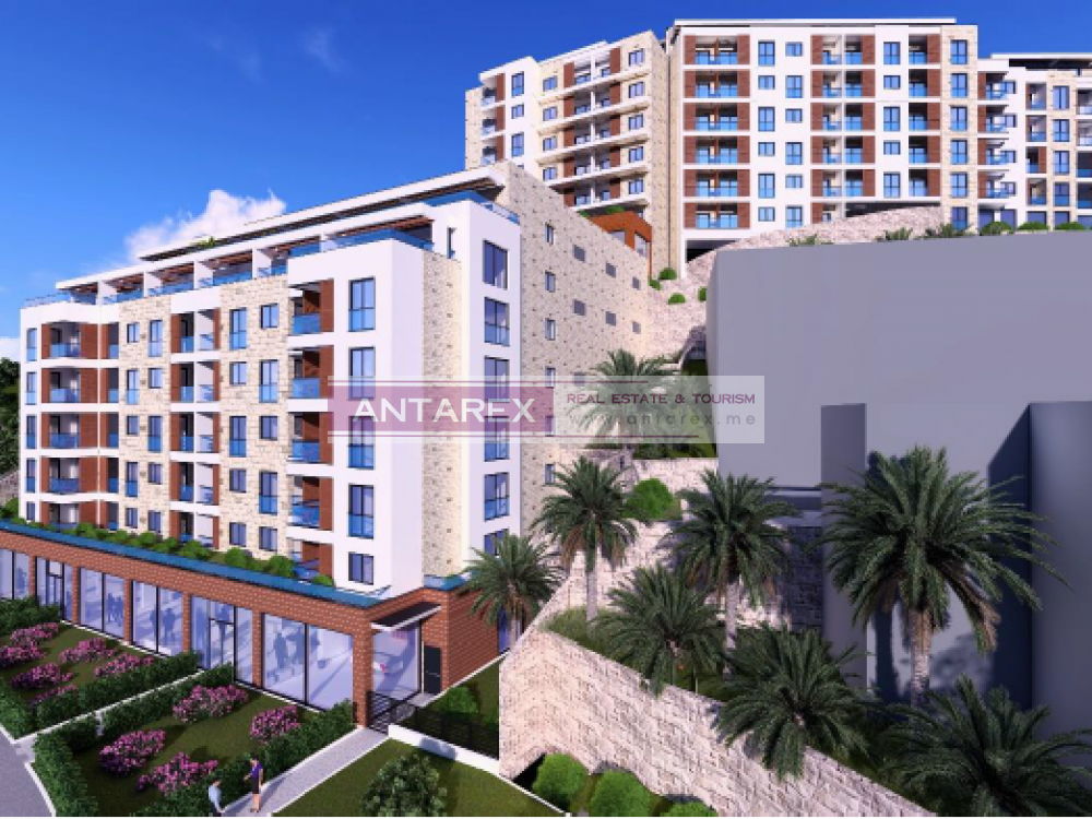 Apartments with sea view in new residential complex in Becici