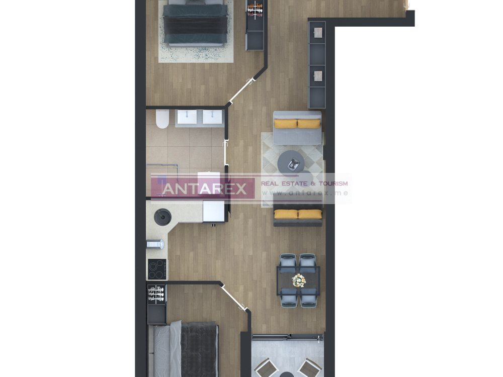 New two-bedroom apartments in Herceg Novi for sale