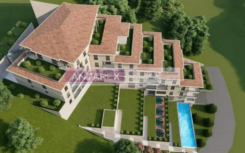 Apartment in the new residential complex with swimming pool in Becici for sale